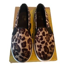 Mix No. 6 Gilley Velvet Leopard Print Slip On Sneaker Size 9.5